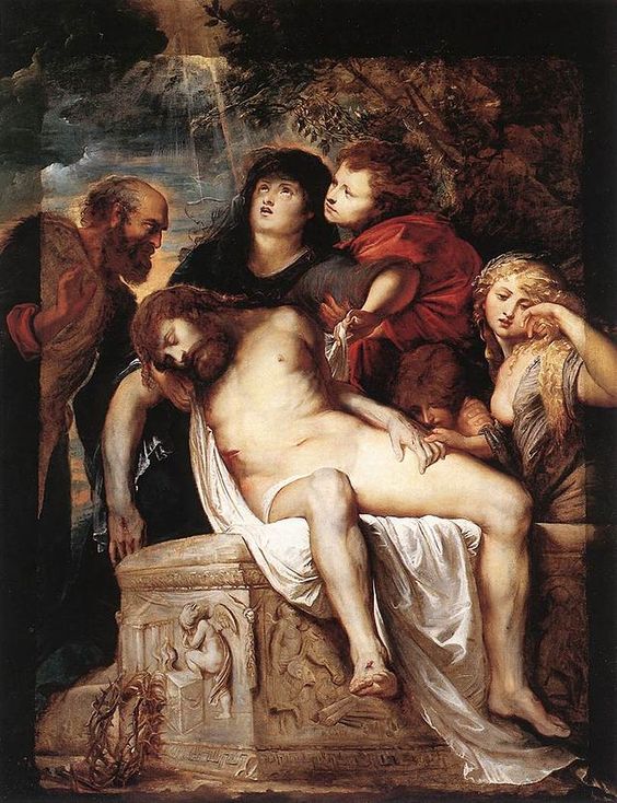 xLa deposición de Jesús, obra de Peter Paul Rubens, Galleria Borghese , Roma